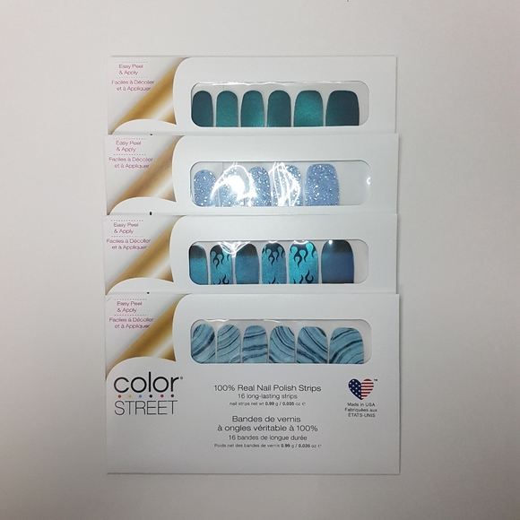 Color Street nail set Lot of 4 Blue shades - Picture 3 of 14